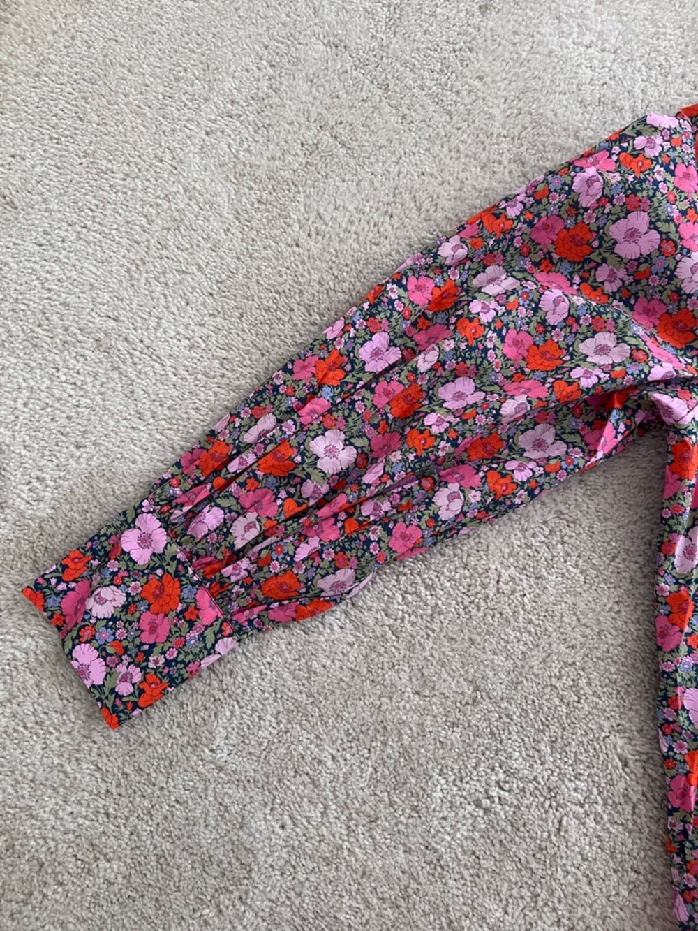 J. Crew Liberty London Pink and Orange Floral Button-Down Shirt - Picture 6 of 11